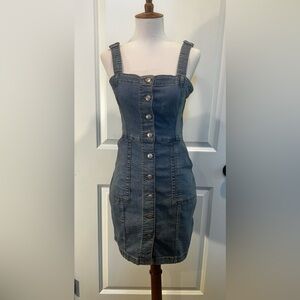3 for $20 🌷H&M Divided denim jean dress sleeveless buttons small concert wear